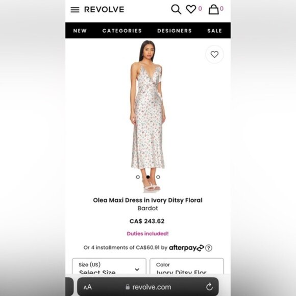 Bardot Olea Sleeveless Ruffle Midi Dress Size 8 - Picture 2 of 7